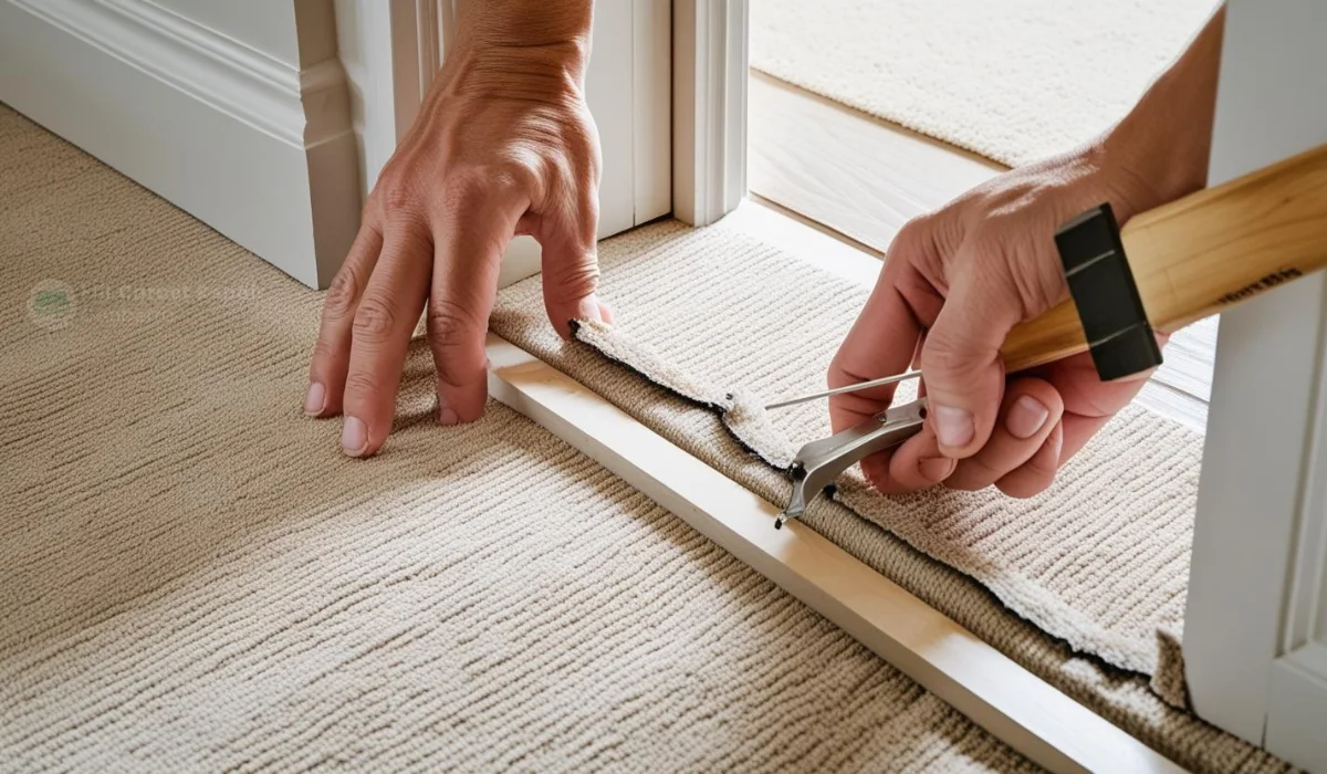 Fixing Frayed Carpet Edges Near Doorways